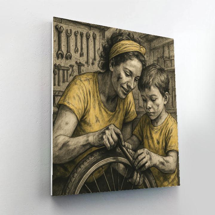 Bike Repair Workshop painting number kit