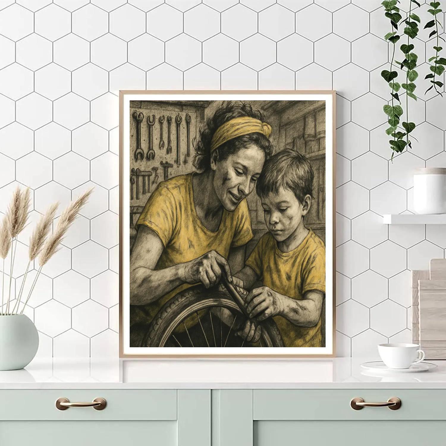 Bike Repair Workshop painting number kit