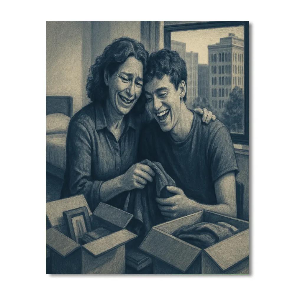 College Move In Helping Hands painting number kit