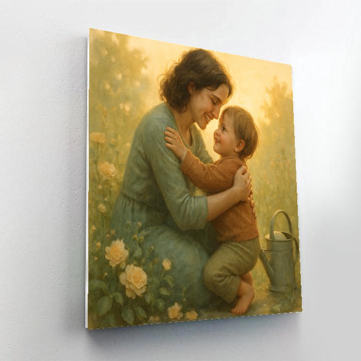 Sunrise Garden Hug Paint by numbers art