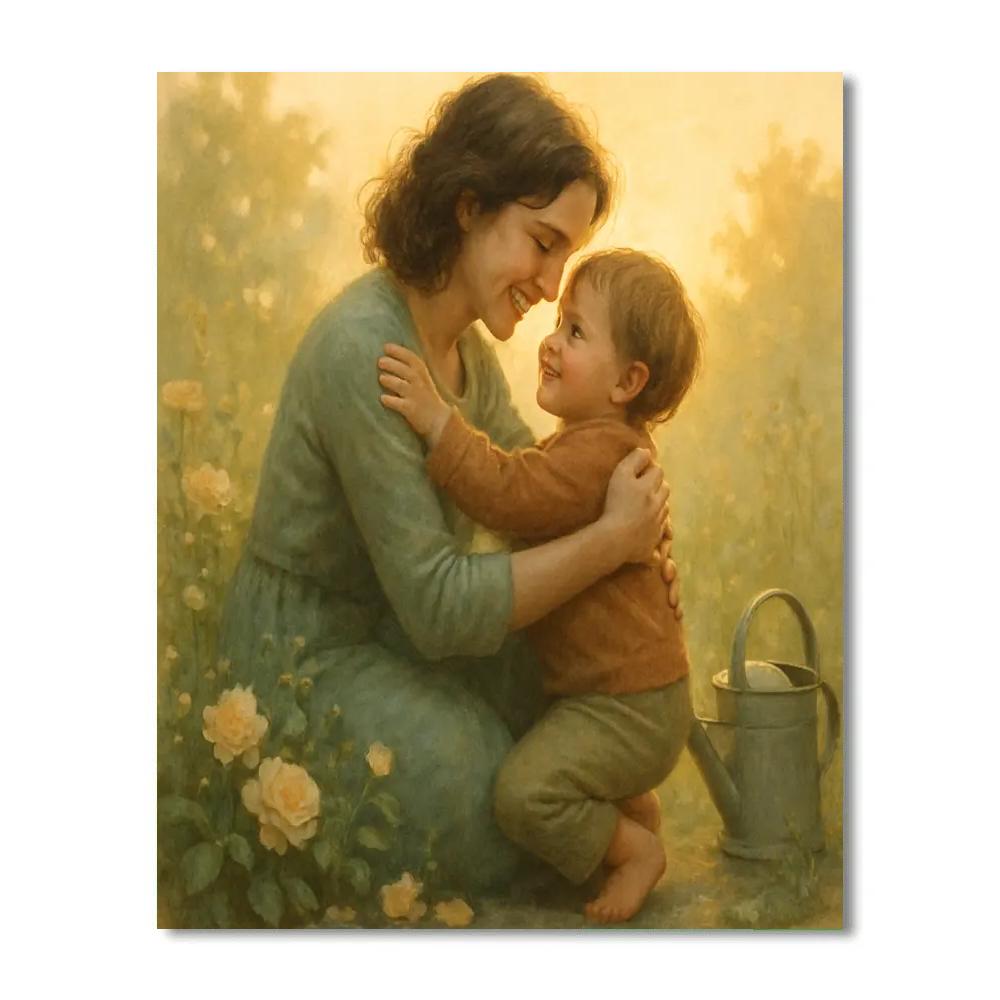 Sunrise Garden Hug Paint by numbers art