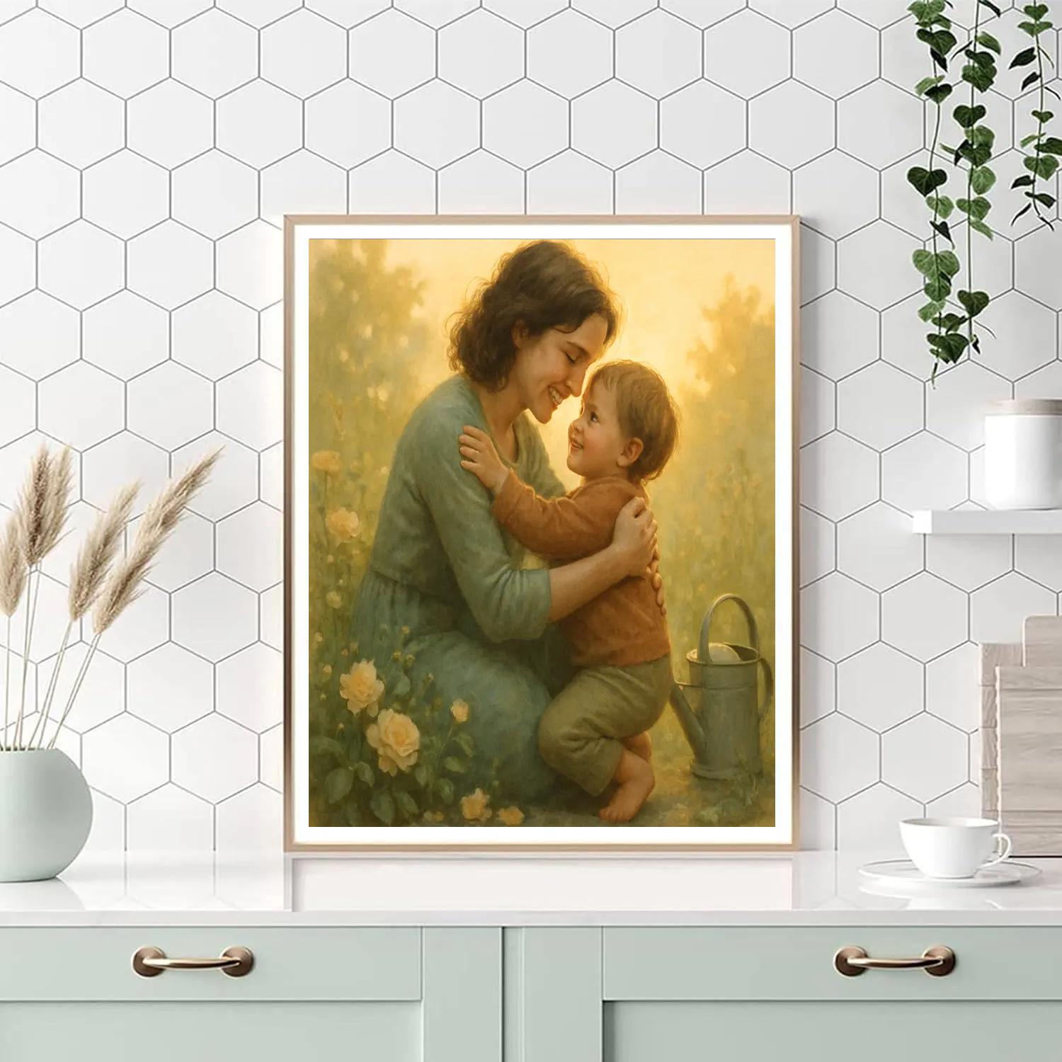 Sunrise Garden Hug Paint by numbers art