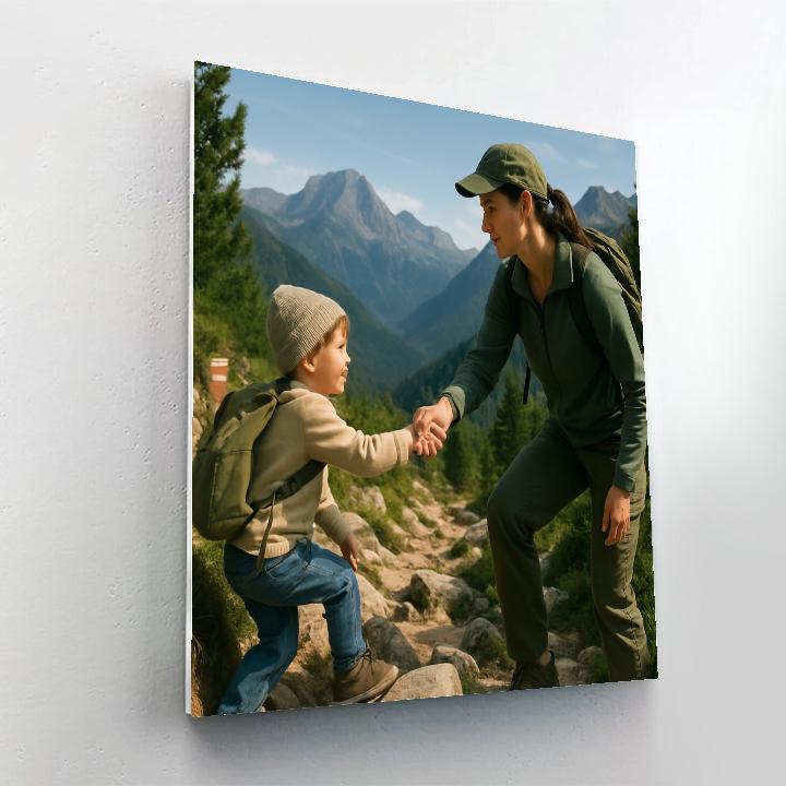 Mountain Trail Encouragement Paint by numbers art