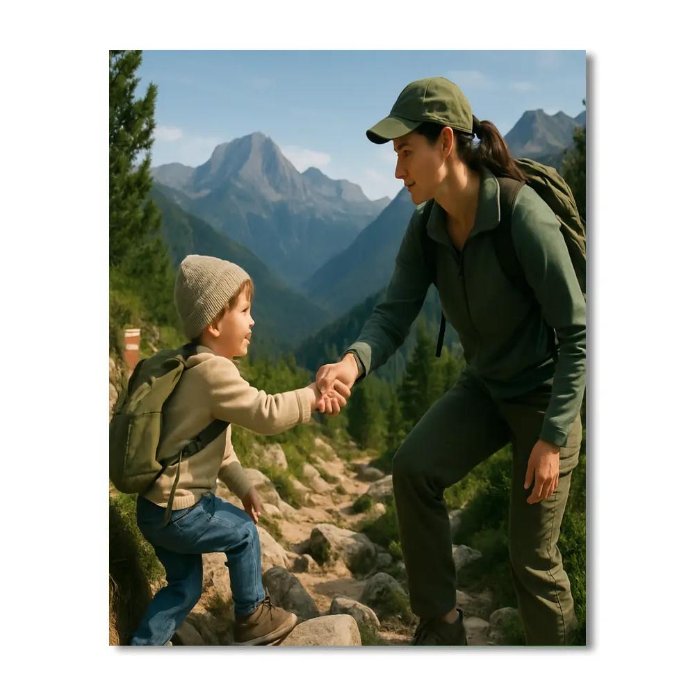 Mountain Trail Encouragement Paint by numbers art