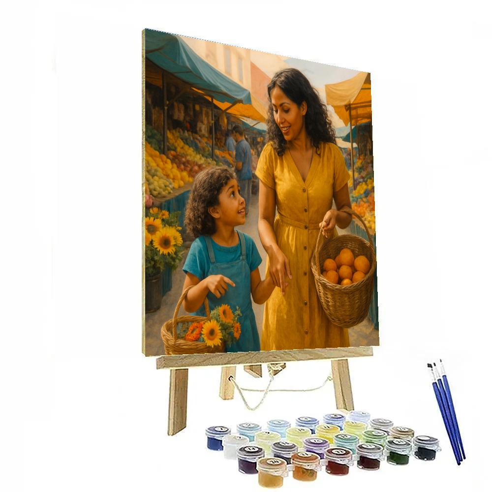 City Market Morning Walk DIY paint by numbers