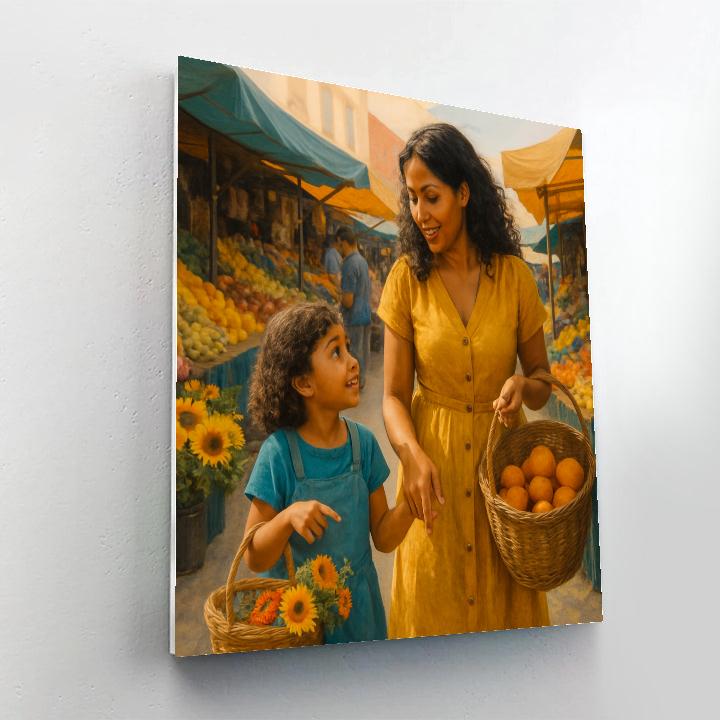 City Market Morning Walk DIY paint by numbers