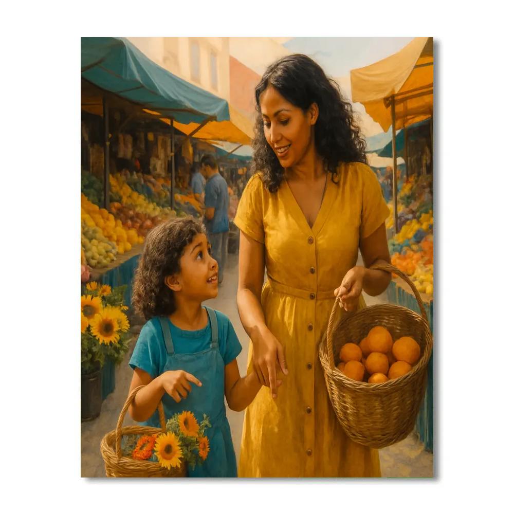 City Market Morning Walk DIY paint by numbers