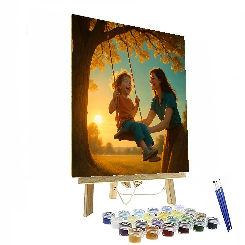 Park Swing Golden Hour Number painting