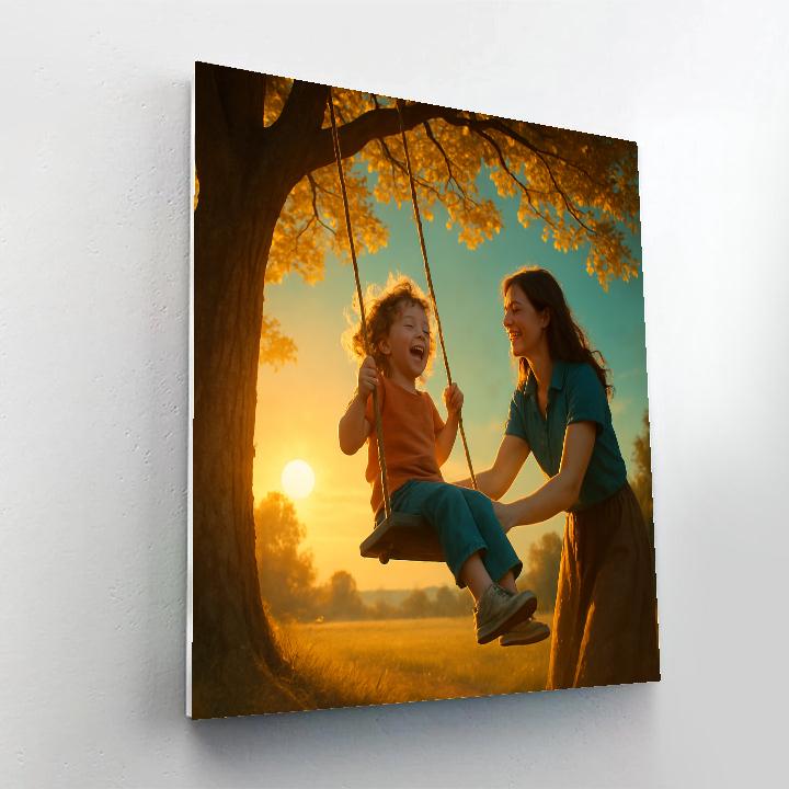 Park Swing Golden Hour Number painting