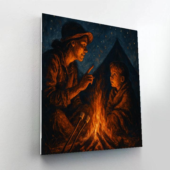 Camping Fire Storytime paint by number