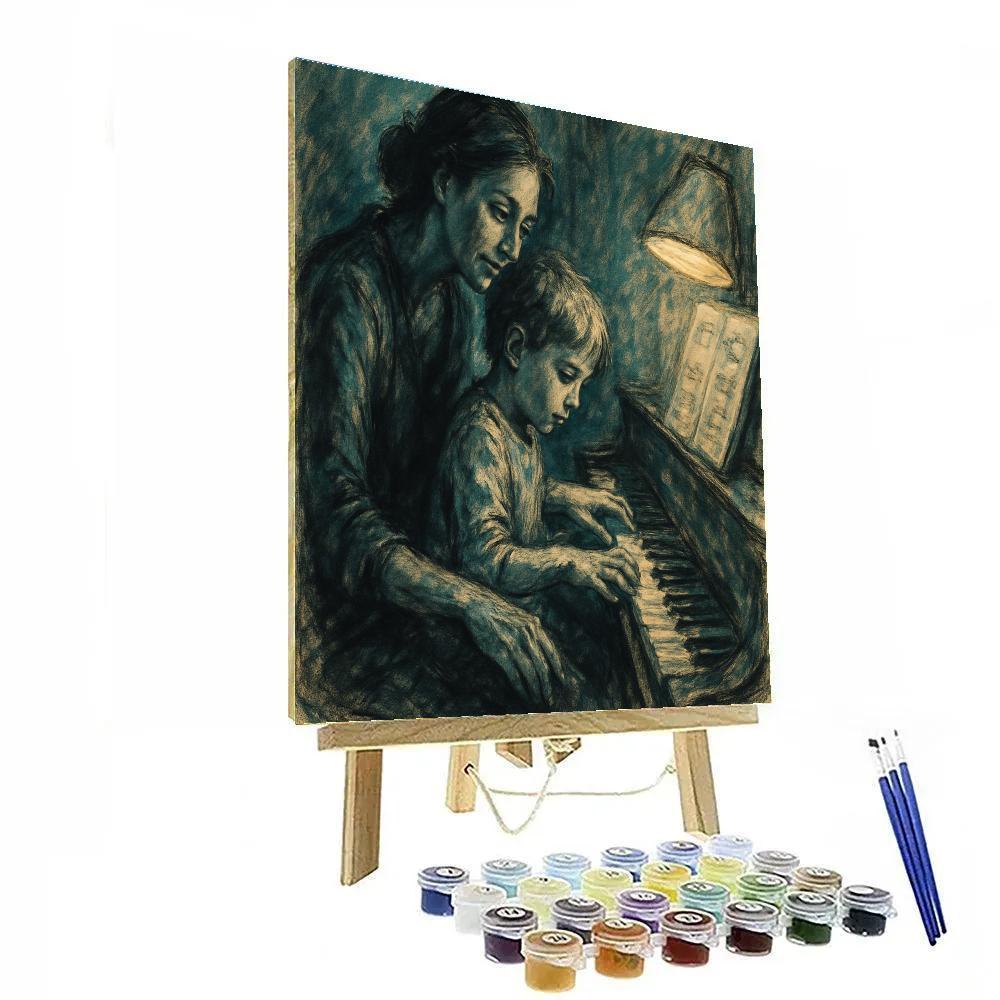 Piano Lesson Encouragement paint by numbers
