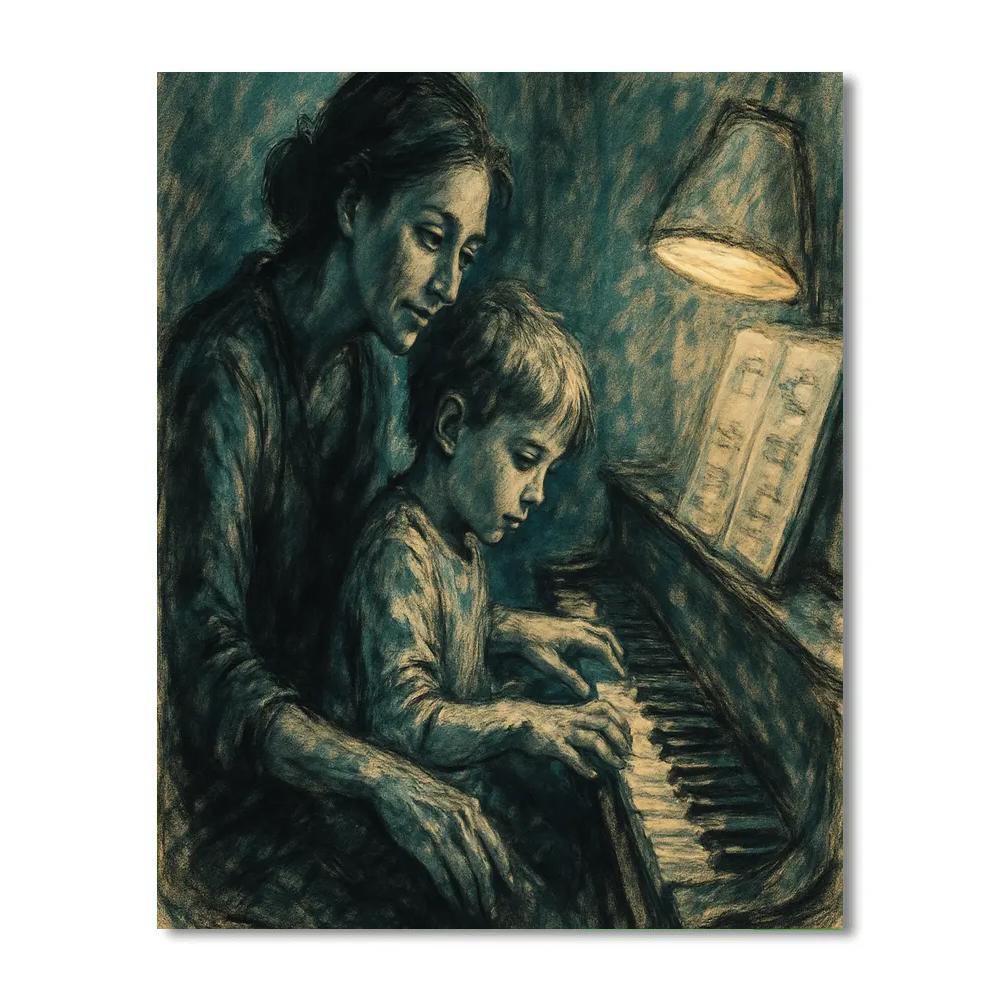Piano Lesson Encouragement paint by numbers