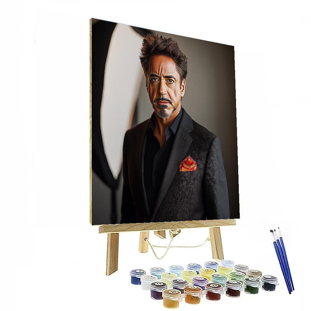 Robert Downey Jr.: Forging The Iron Elegance Number painting