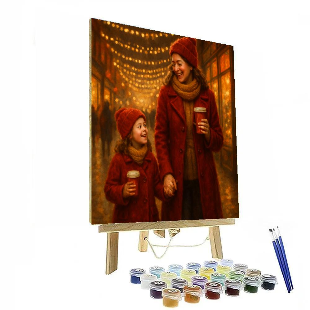 Holiday Lights Stroll DIY paint by numbers