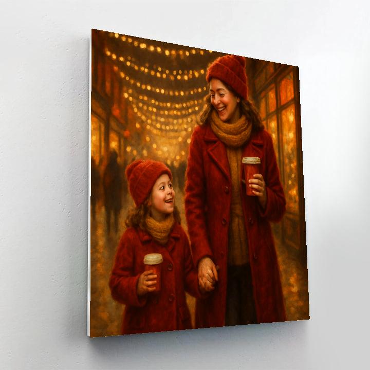 Holiday Lights Stroll DIY paint by numbers