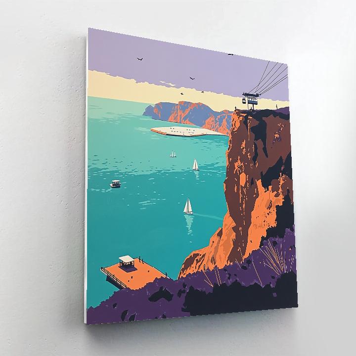 Table Mountain Viewpoint Cape Town South Africa Painting by numbers kit