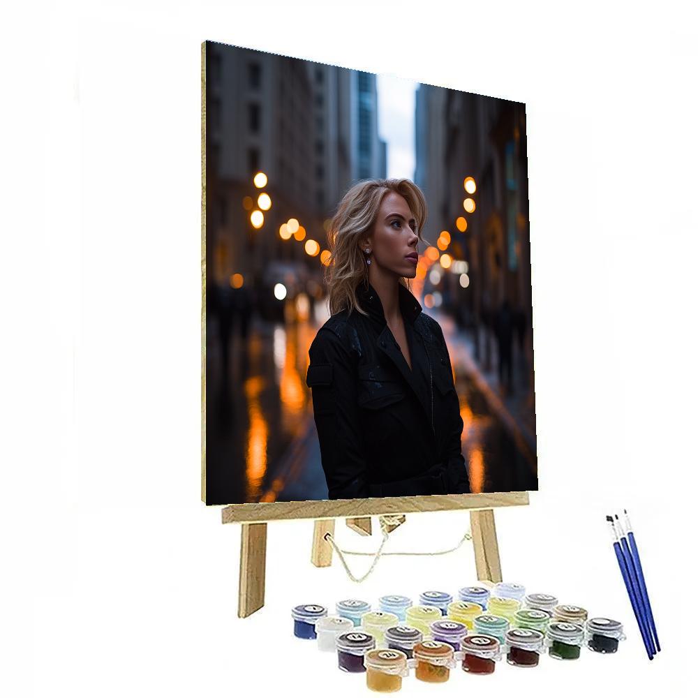Scarlett Johansson: The Velvet Shadow Of The Spy Number painting