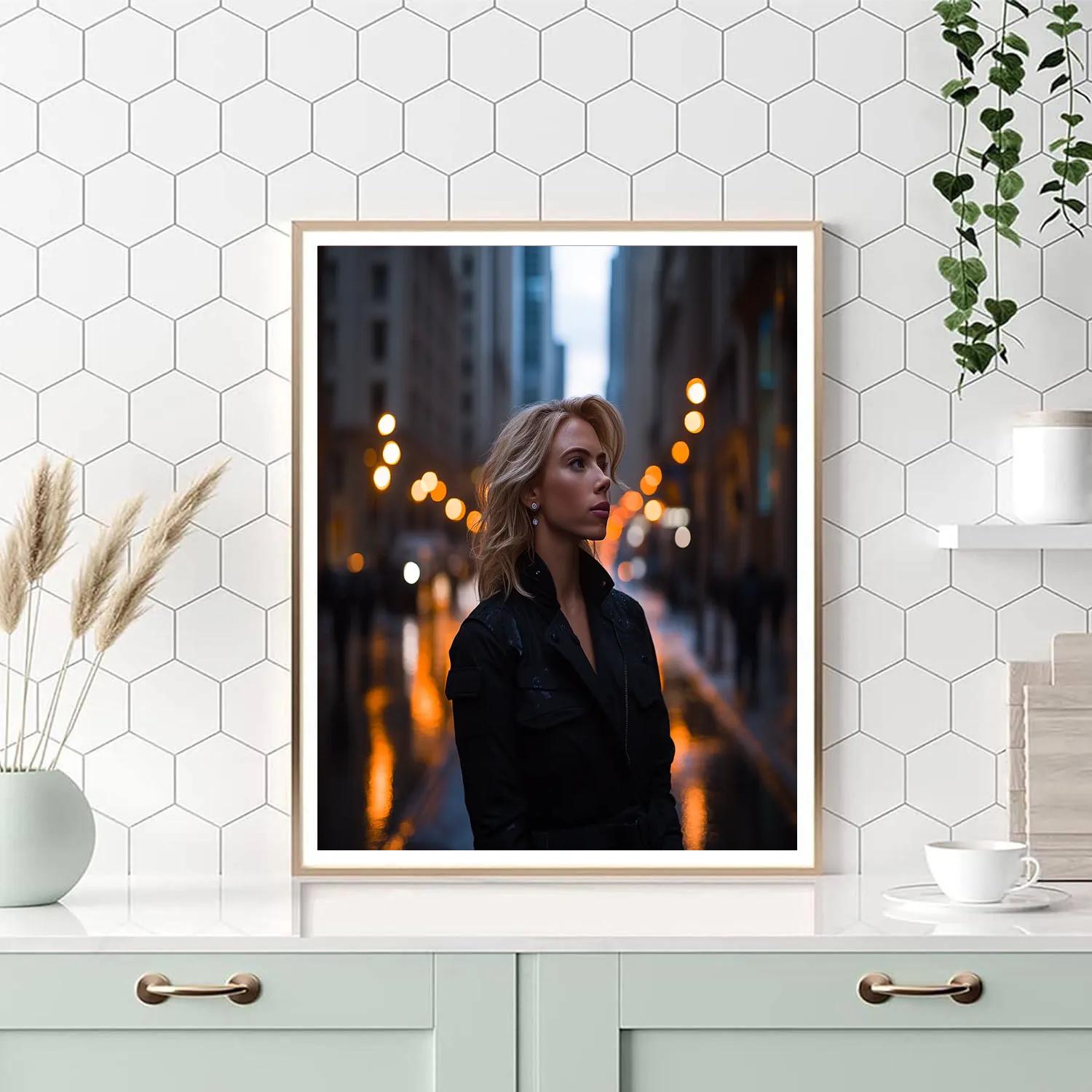 Scarlett Johansson: The Velvet Shadow Of The Spy Number painting