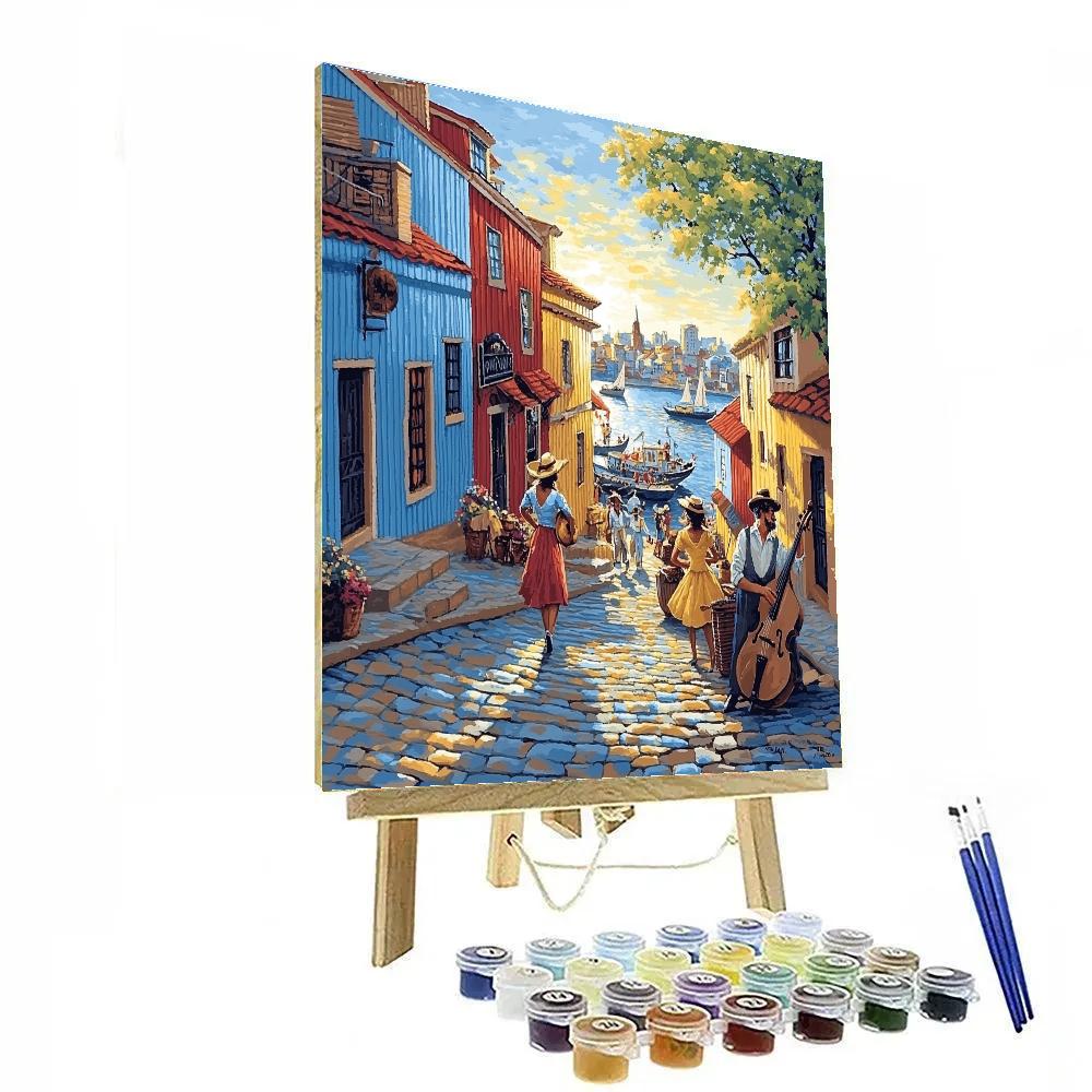 La Boca Colorful Walkway Buenos Aires Argentina Paint by numbers kits