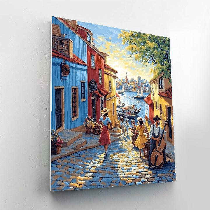 La Boca Colorful Walkway Buenos Aires Argentina Paint by numbers kits