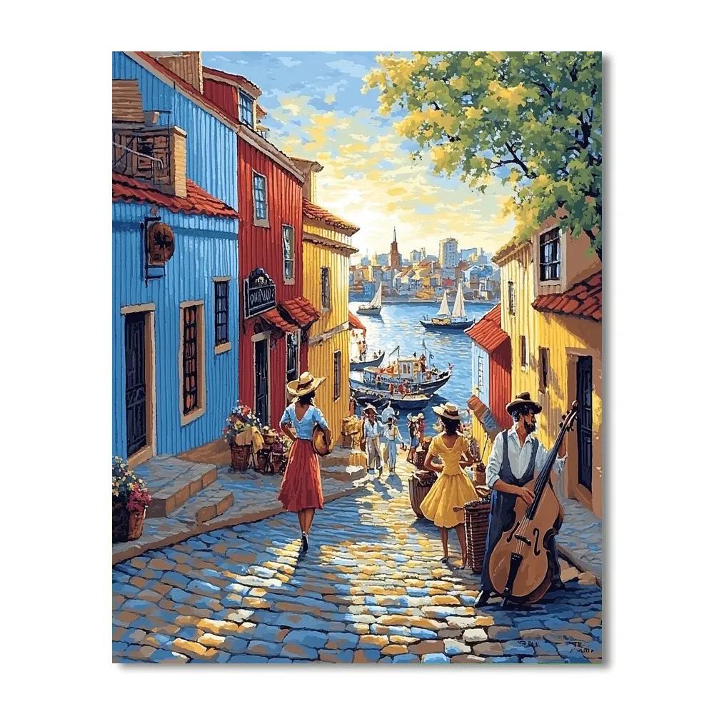 La Boca Colorful Walkway Buenos Aires Argentina Paint by numbers kits