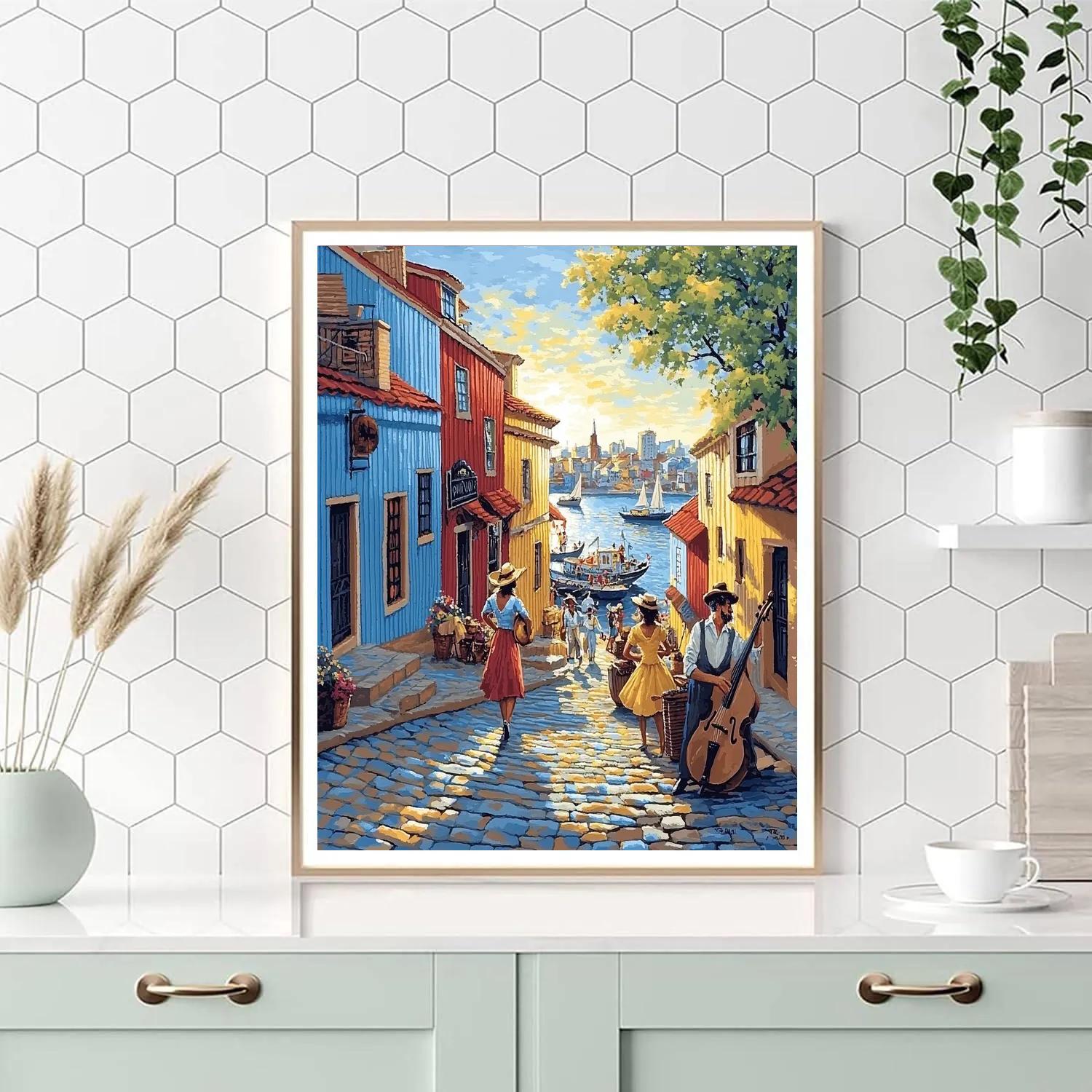 La Boca Colorful Walkway Buenos Aires Argentina Paint by numbers kits
