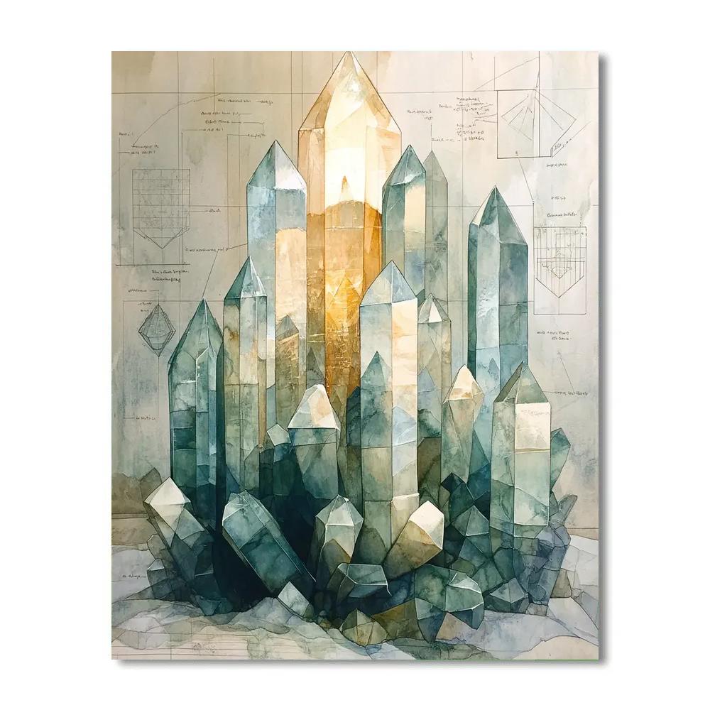 Leonardo Da Vinci Inspired Aurora Crystals Painting by numbers kit