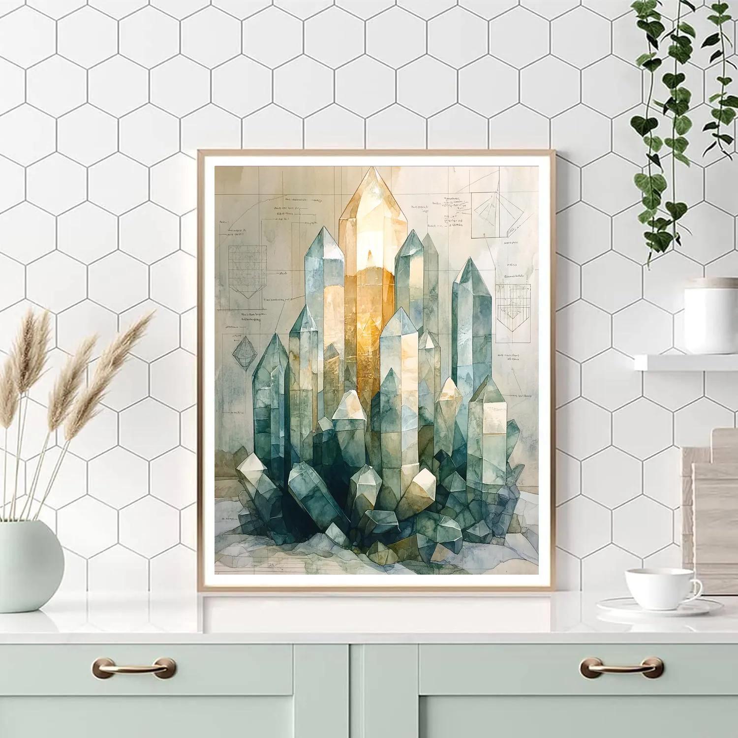 Leonardo Da Vinci Inspired Aurora Crystals Painting by numbers kit