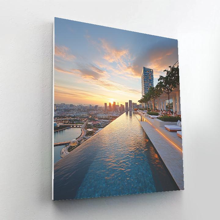 Marina Bay Sands SkyPark View Singapore painting number kit