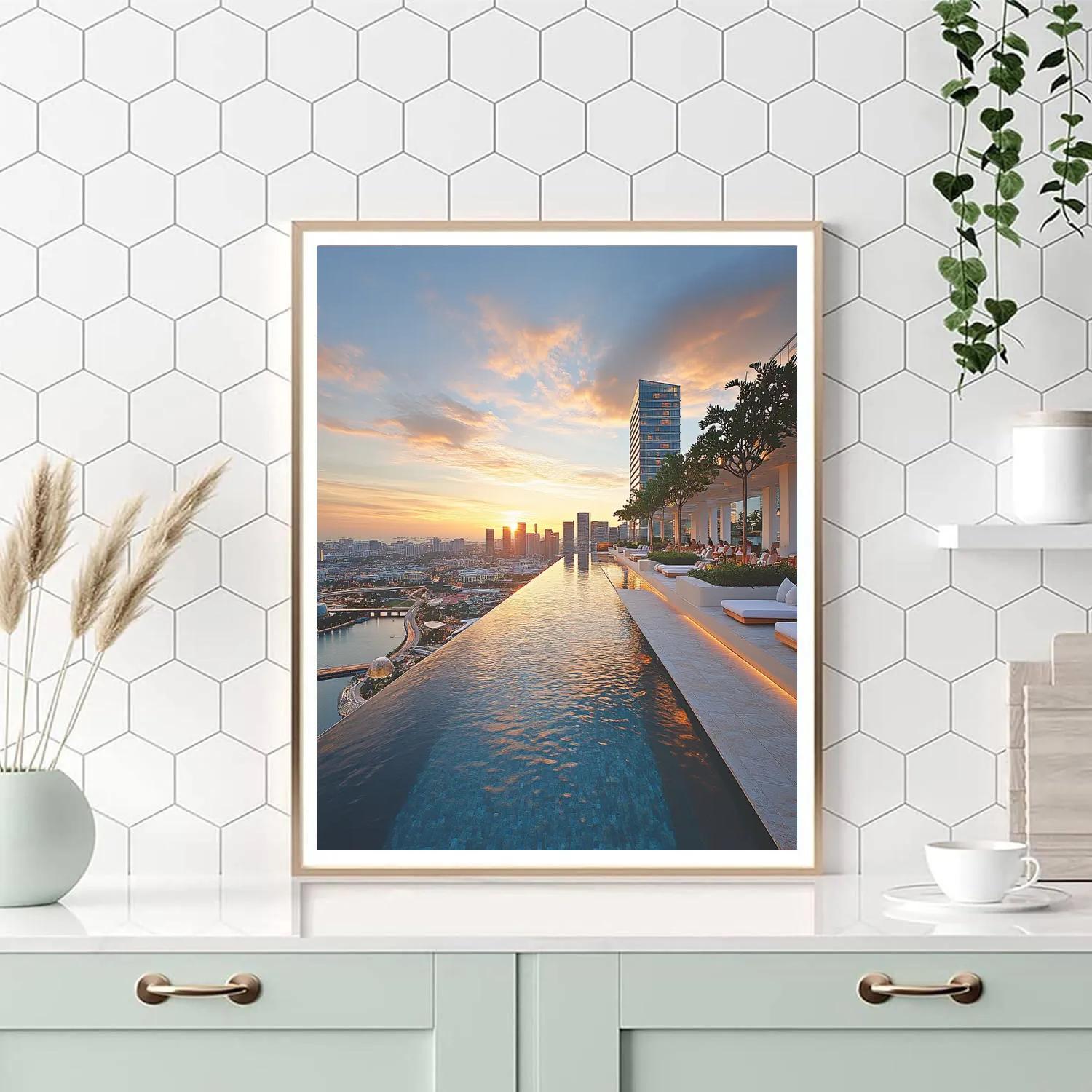 Marina Bay Sands SkyPark View Singapore painting number kit