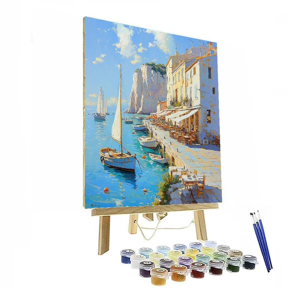 Old Port Harbor View Marseille France paint by numbers