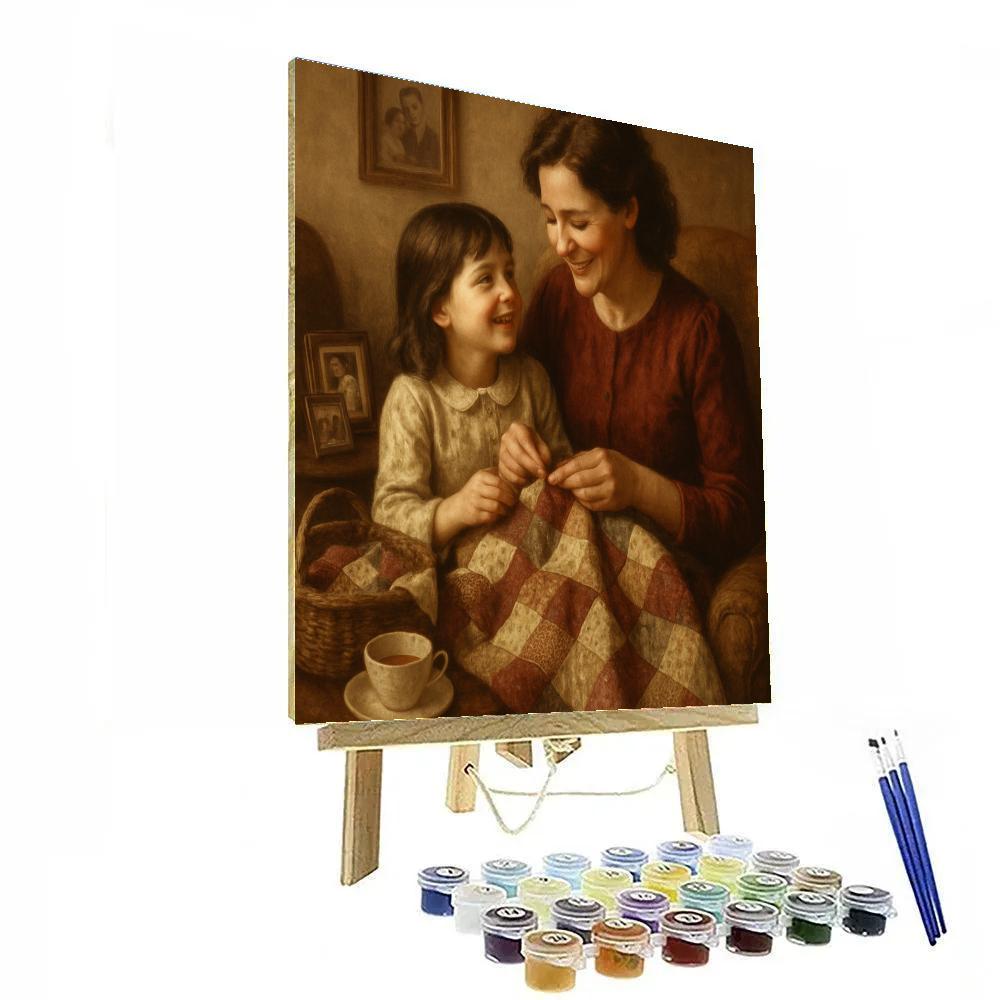 Quiet Patchwork Sewing paint by number