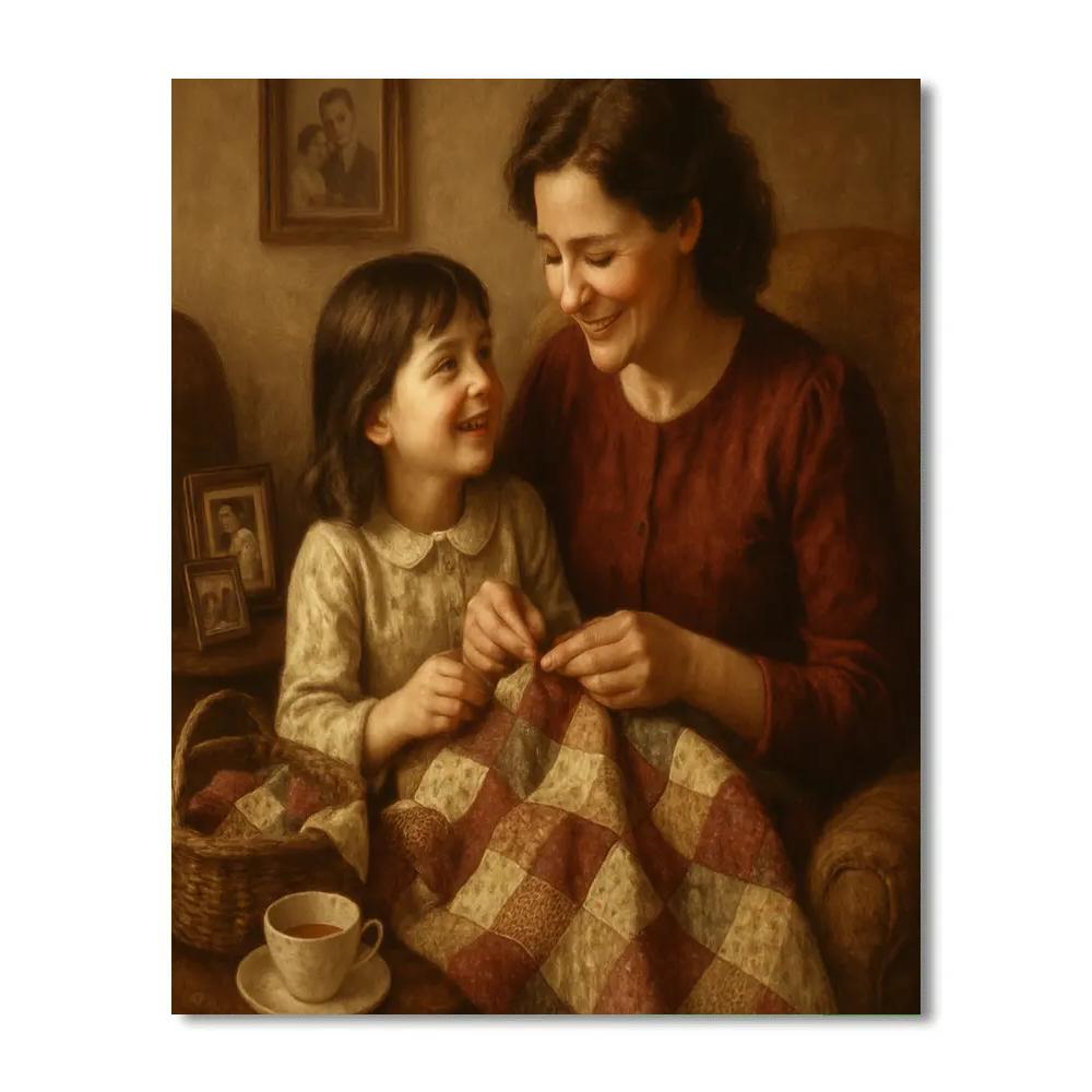 Quiet Patchwork Sewing paint by number