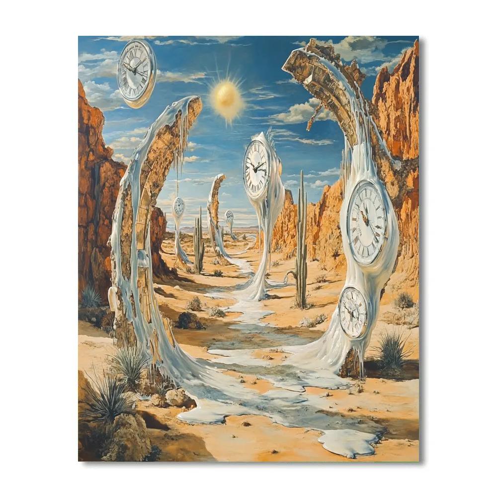 Salvador Dali Inspired Dreamscape Desert painting number kit