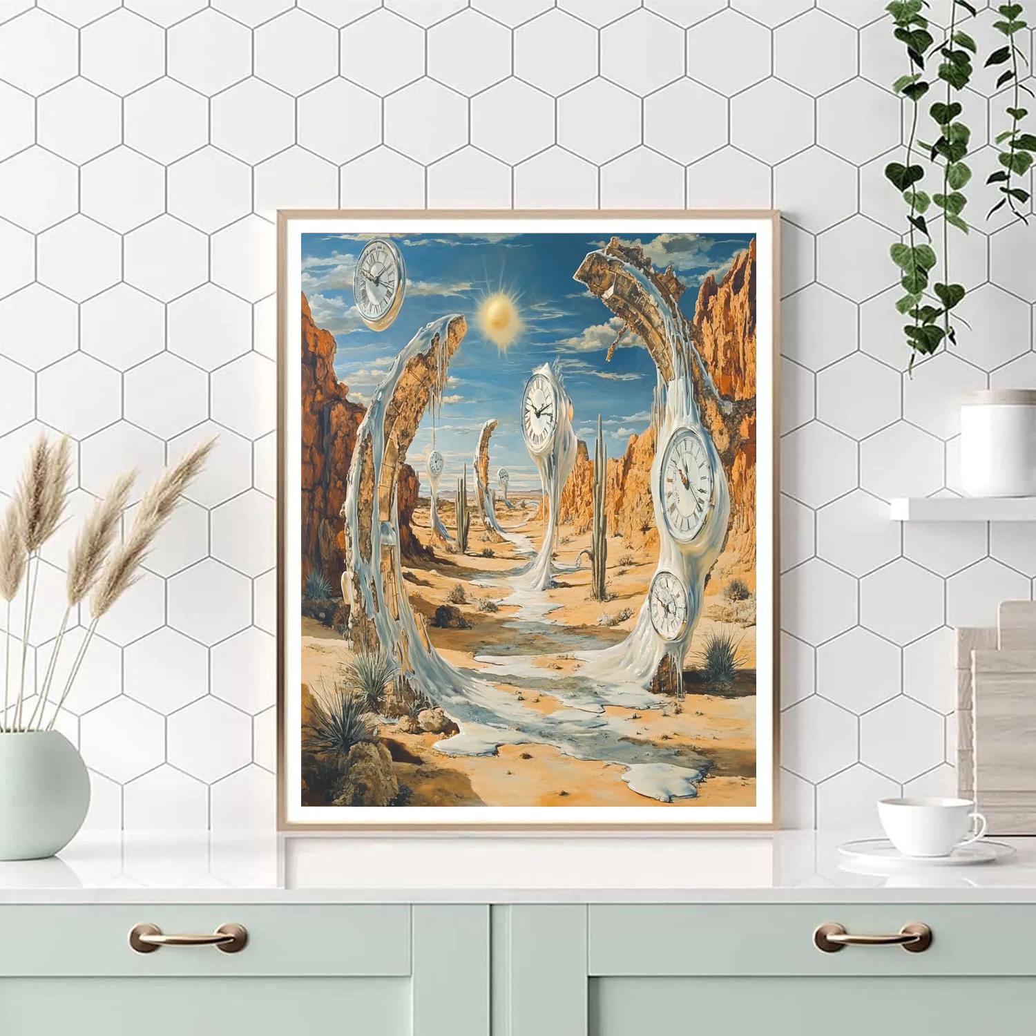 Salvador Dali Inspired Dreamscape Desert painting number kit