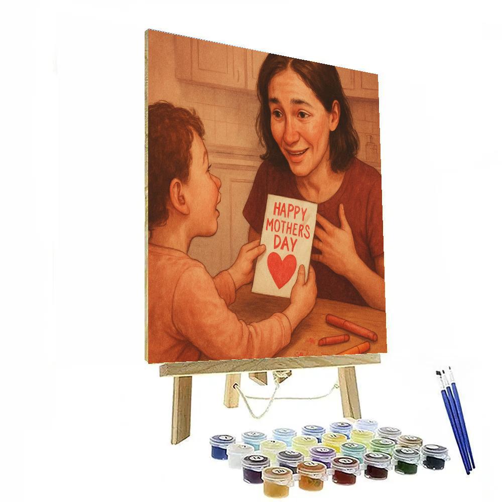 Homemade Card Presentation paint by color