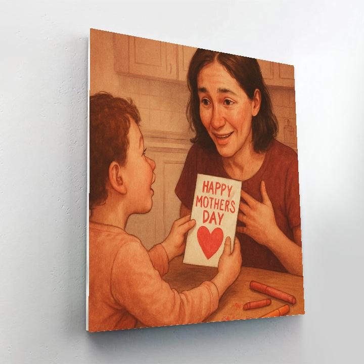 Homemade Card Presentation paint by color