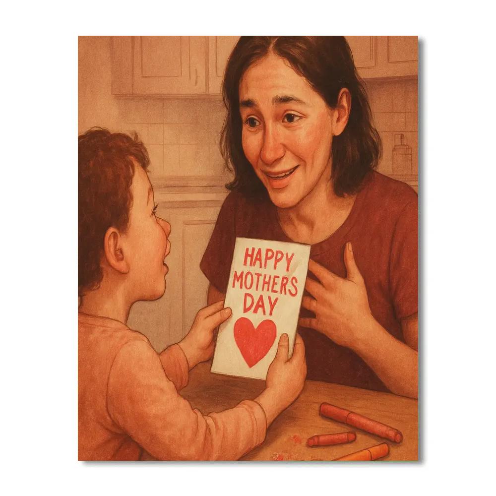 Homemade Card Presentation paint by color