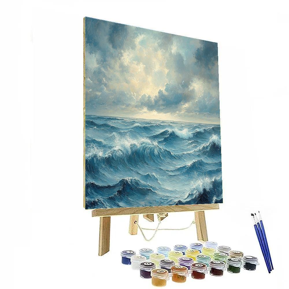 Leonardo Da Vinci Inspired Oceanic Storm Painting by numbers kit