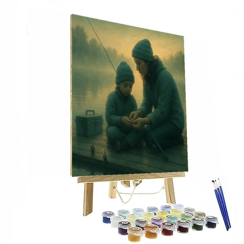 Fishing Dock Teaching Number painting