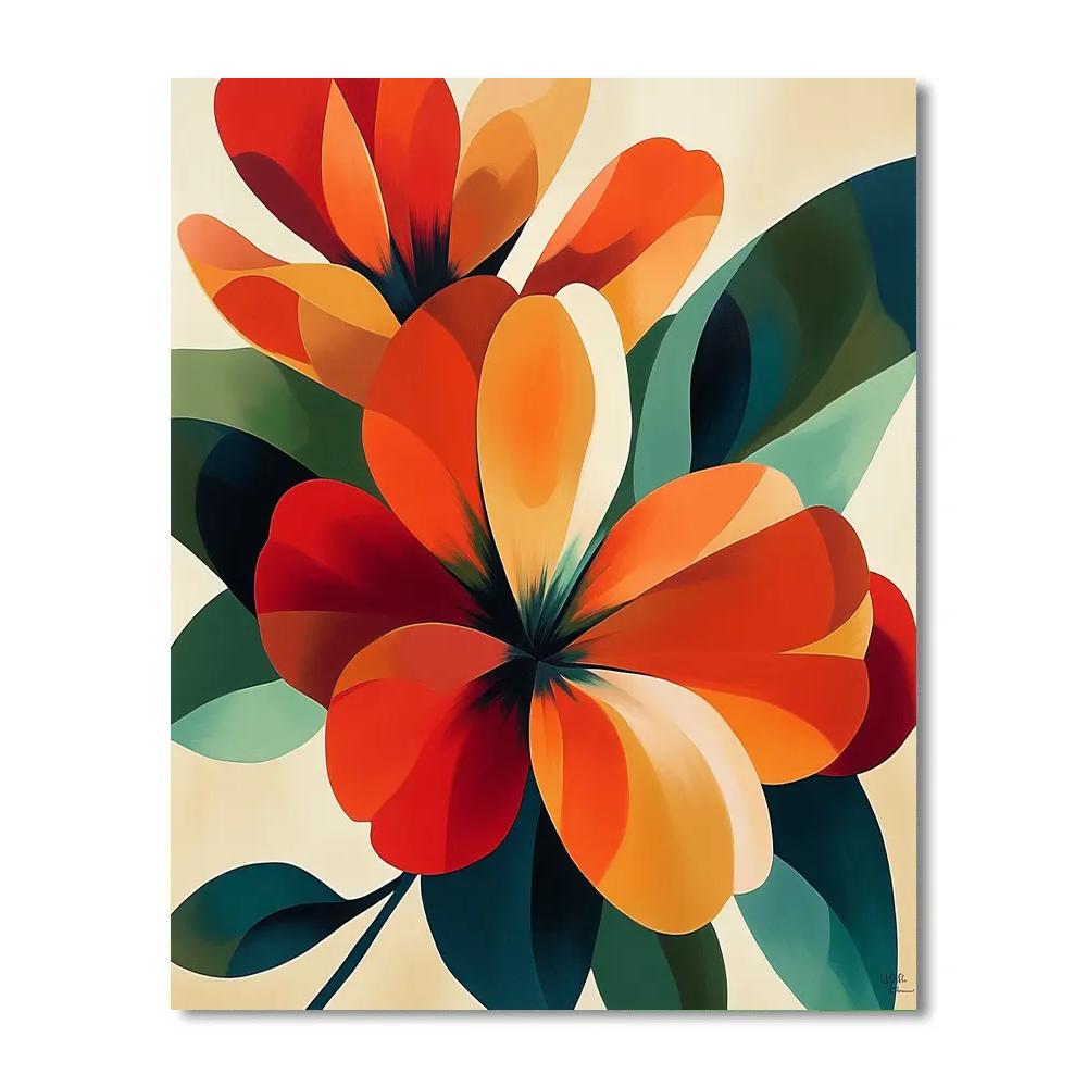 Georgia OKeeffe Inspired Desert Flowers Numbered painting kits