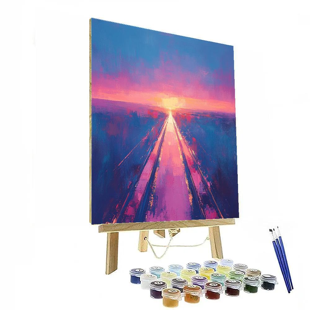 Edgar Degas Inspired Railway Of Light painting number kit