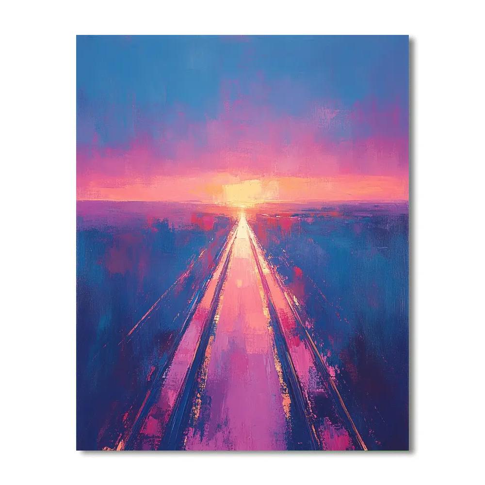 Edgar Degas Inspired Railway Of Light painting number kit