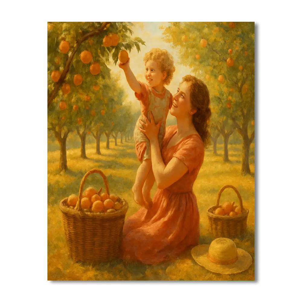 Fruit Picking Orchard Day paint by numbers