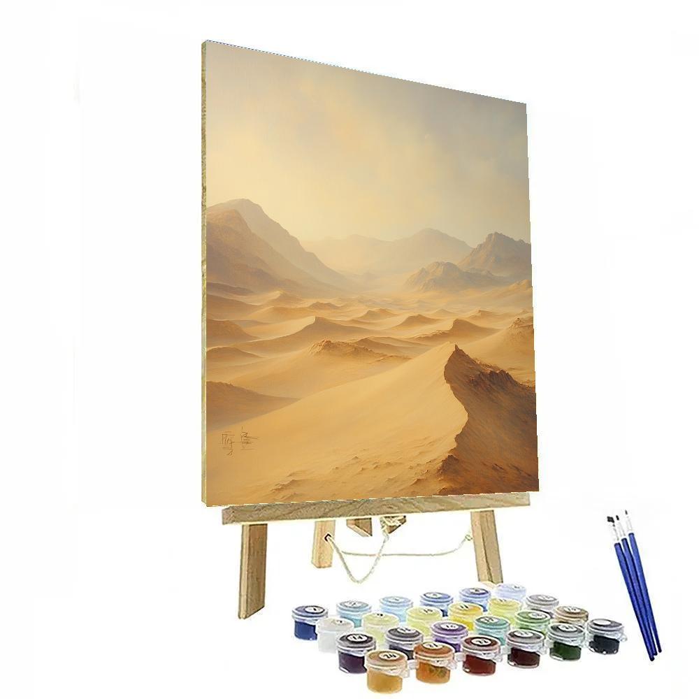 Leonardo Da Vinci Inspired Desert Mirage paint by number