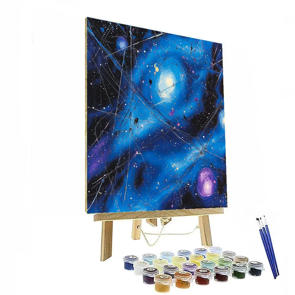 Jackson Pollock Inspired Cosmic Motion paint by number