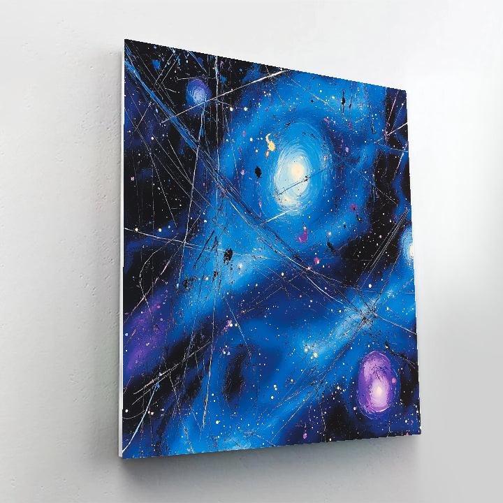 Jackson Pollock Inspired Cosmic Motion paint by number