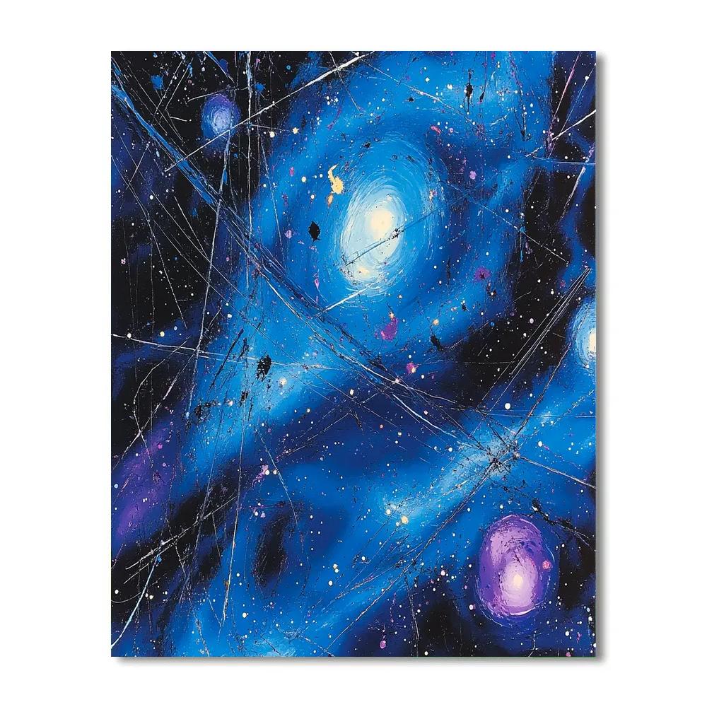 Jackson Pollock Inspired Cosmic Motion paint by number