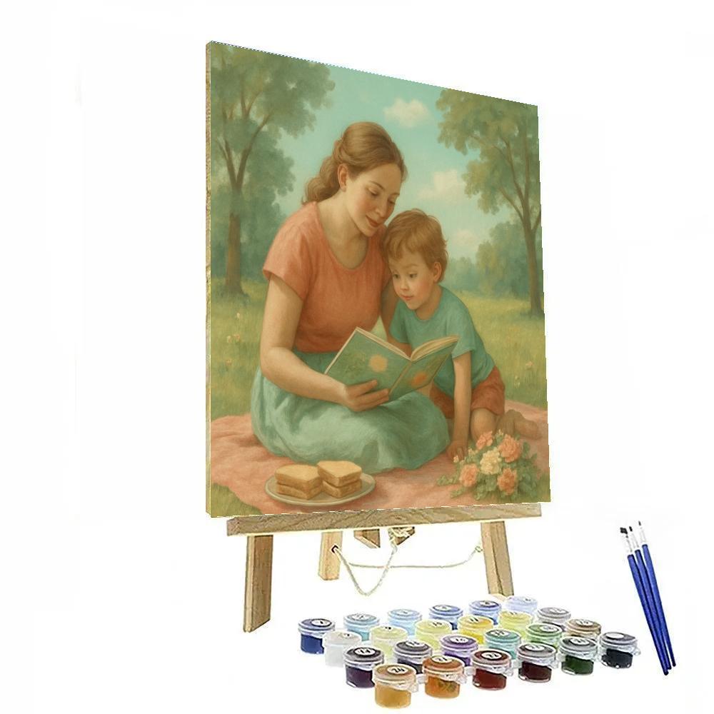 Park Picnic Reading Paint by numbers art