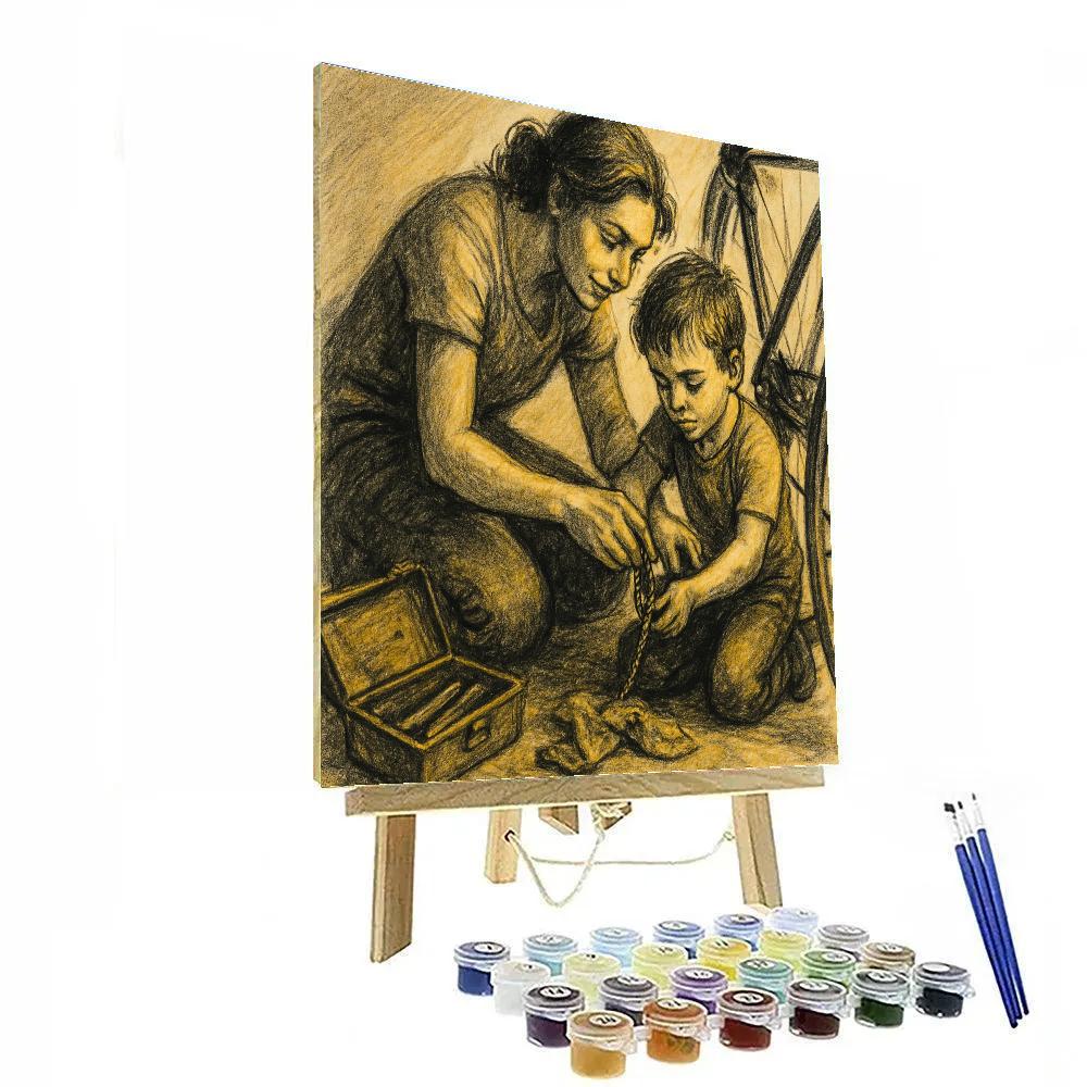 Bike Repair Side By Side paint by number